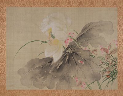 Peony Tree and Japanese Crab Apple Tree with Blossom, 1851 by Tsubaki Chinzan